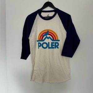 Poler Graphic Baseball T-Shirt NWT